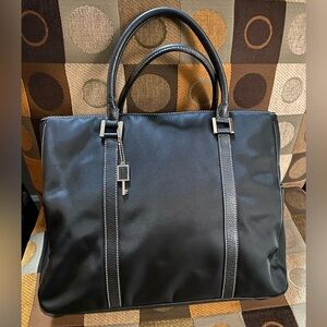 Fossil Black Nylon and Leather Accent Shoulder Bag